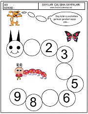 okul öncesi sayılar örüntü çalışmaları